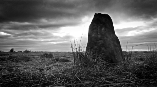 Standing stone on Cheetham Close
